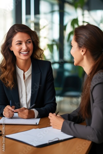 Female consultant with fina...