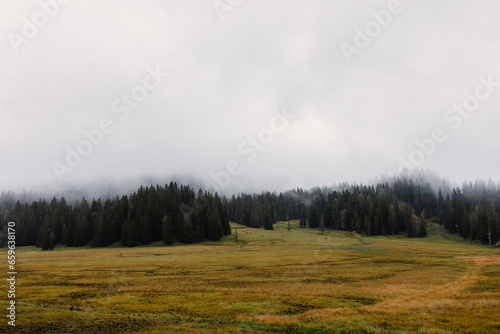 In the Dolomites plains  an otherworldly sense of serenity envelops the landscape. 