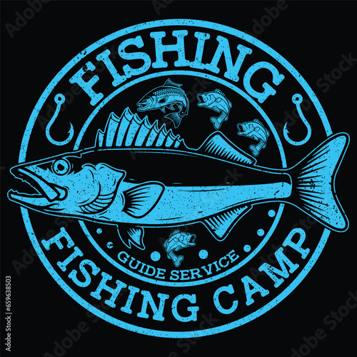 Fishing guide service Fishing camp T-shirt