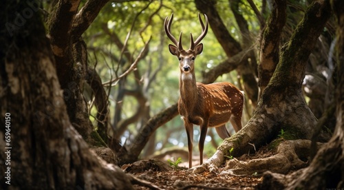 close-up of a deer in the forest, deer in the woods, cute deer in the park, cute deer in the forest, close-up of a lonely deer in the woods