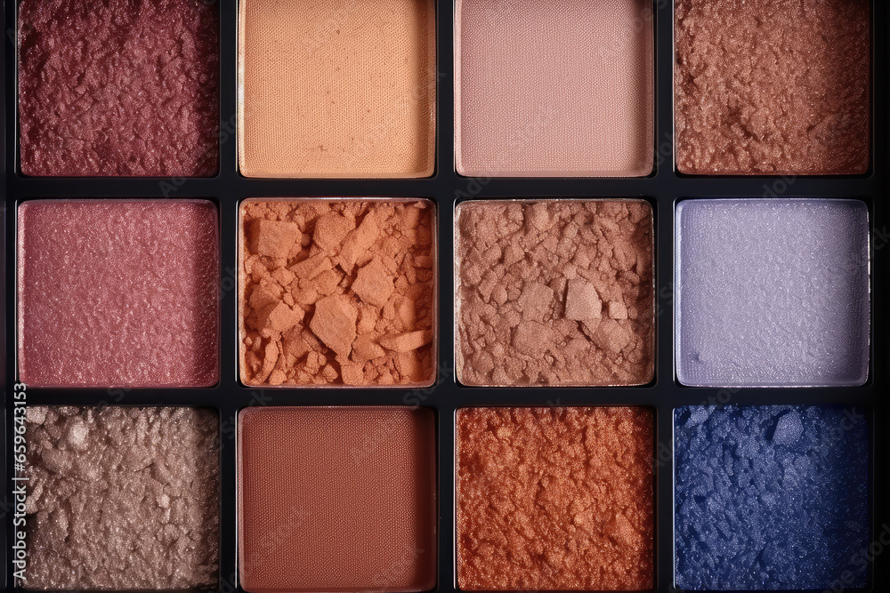 Professional makeup palette case and set, cosmetics, brushes, brushes and sponges. Professional makeup palette case and set, cosmetics, brushes, brushes and sponges.