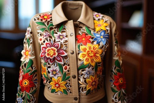 Embroidered summer jacket, mock-up  © nnattalli