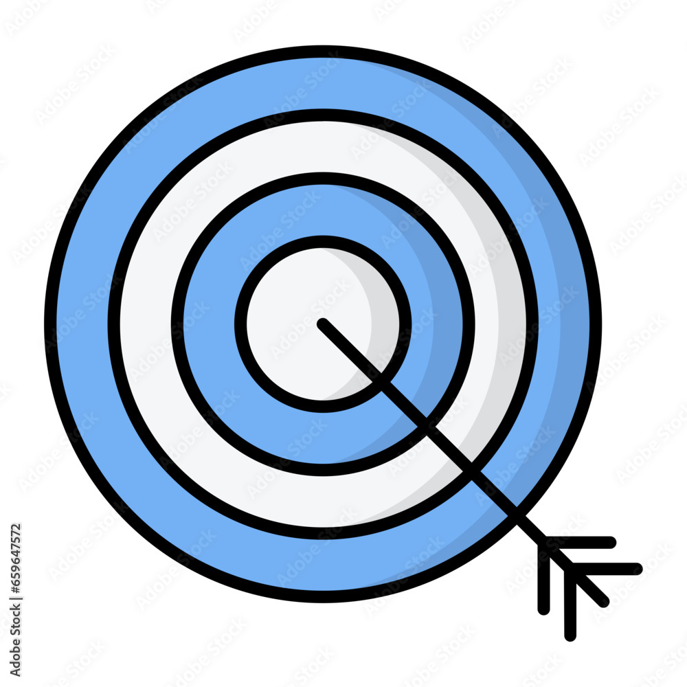 Target Colored Outline Icon