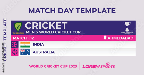 Cricket Match Day Flyer on Head to Head Statistics