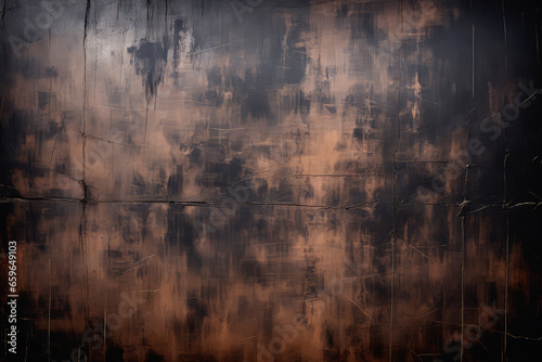 Dark sepia distressed grunge-style texture with a weathered, tored surface