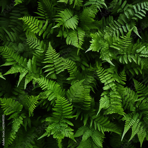 Background of green forest fern  copy space