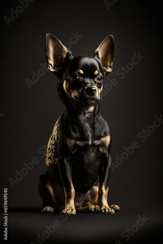 Black gold Chihuahua © Annika
