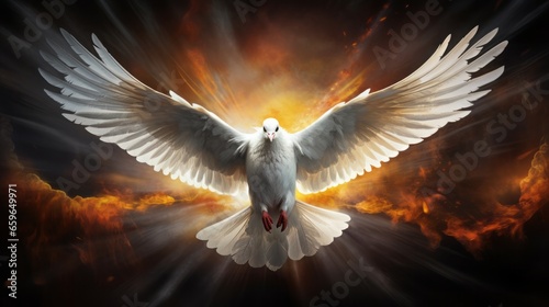 dove of peace, concept: against war, 16:9, copy space