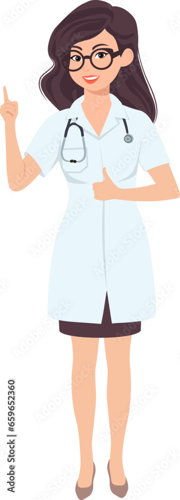 Doctors with stethoscope set in different poses.Vector illustration Doctors with stethoscope set in different poses.Vector illustration
