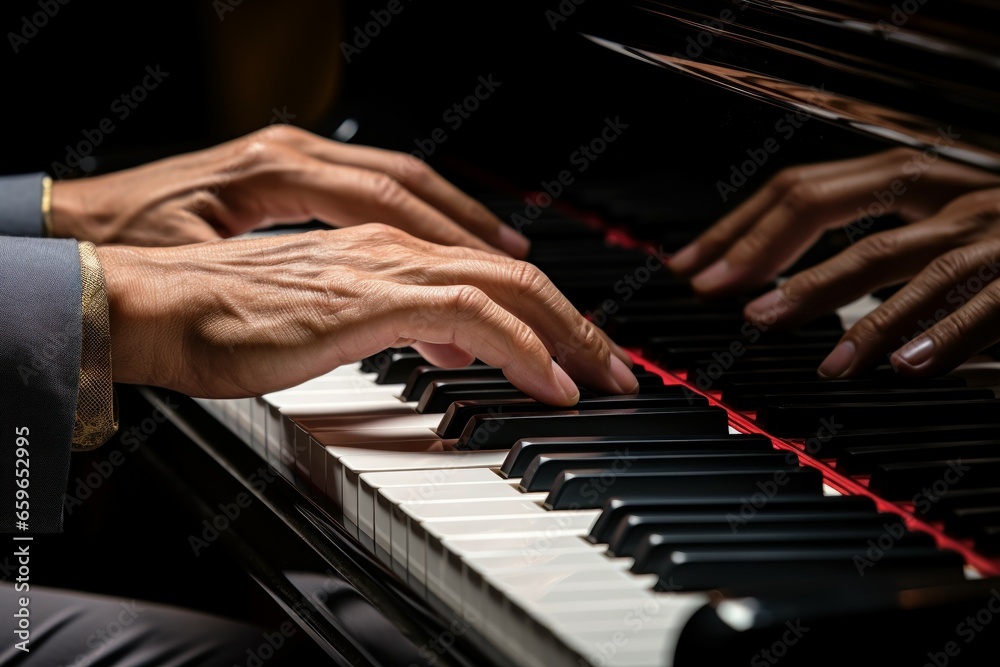 Skilled Hands playing piano. Man concert. Generate Ai Skilled Hands playing piano. Man concert. Generate Ai