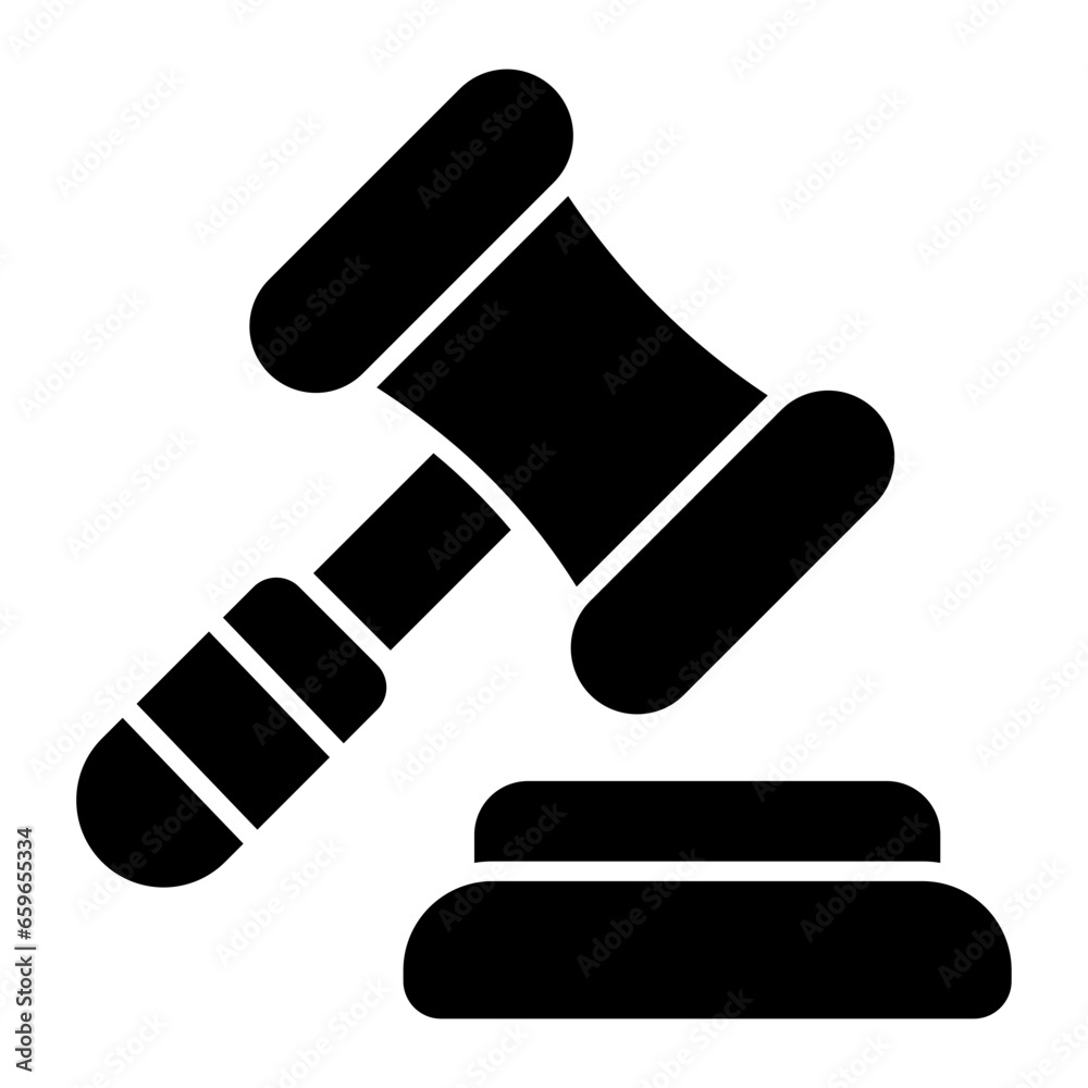 Law Glyph Icon Law Glyph Icon