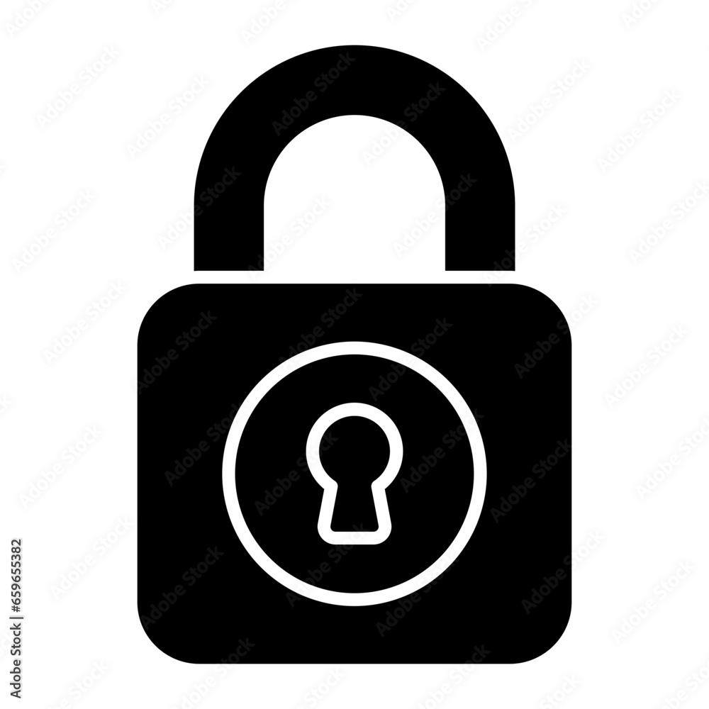 Security Glyph Icon Security Glyph Icon