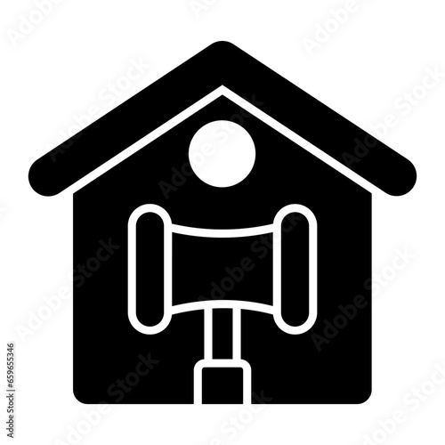 Real Estate Law Glyph Icon