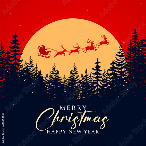 merry christmas red poster or banner background or social media wish cards for christmas