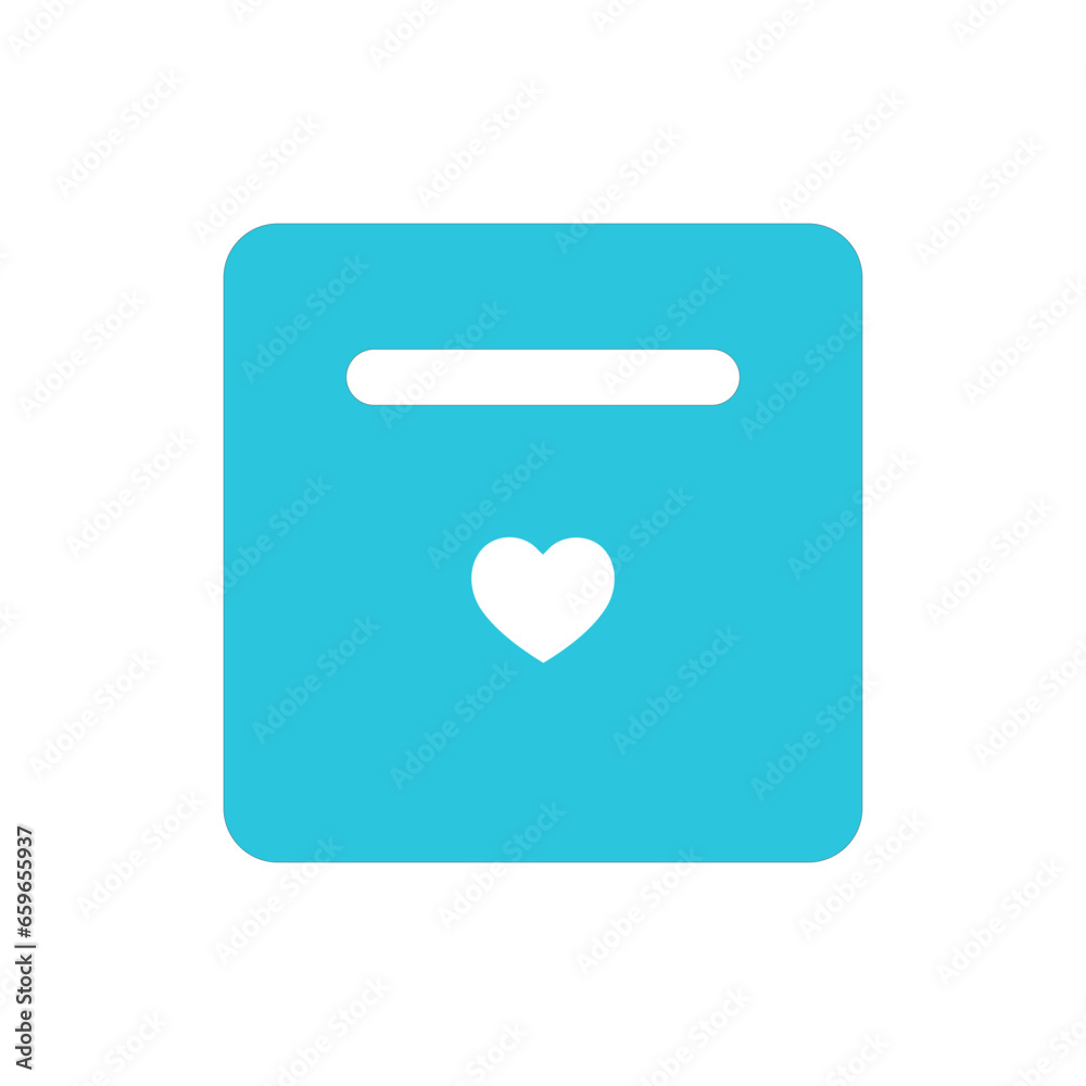 Message box on white background. Likes box. Blue icon. Symbol. From blue icon set. Message box on white background. Likes box. Blue icon. Symbol. From blue icon set.