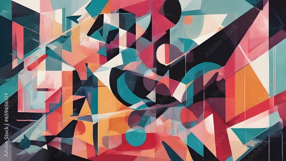 Abstract illustration with geometric shapes Abstract illustration with geometric shapes