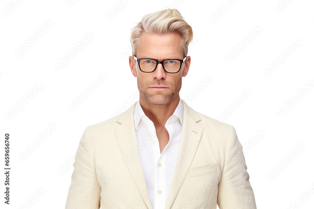 Portrait of a business man, isolated on transparent background.generative ai Portrait of a business man, isolated on transparent background.generative ai