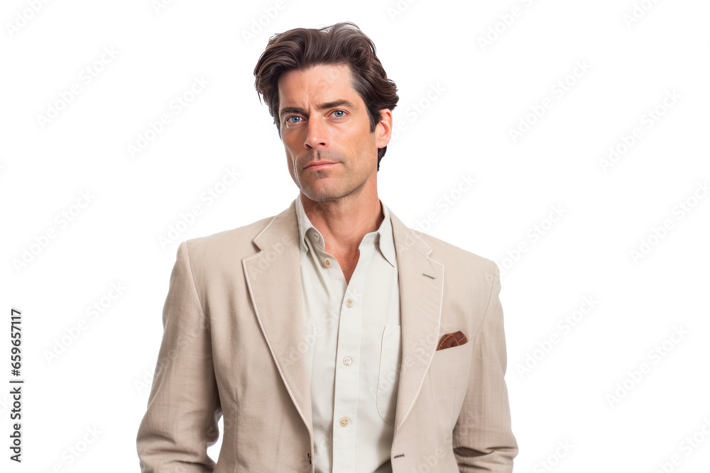 Portrait of a business man, isolated on transparent background.generative ai Portrait of a business man, isolated on transparent background.generative ai