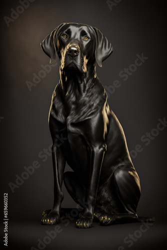 Black golden Labrador