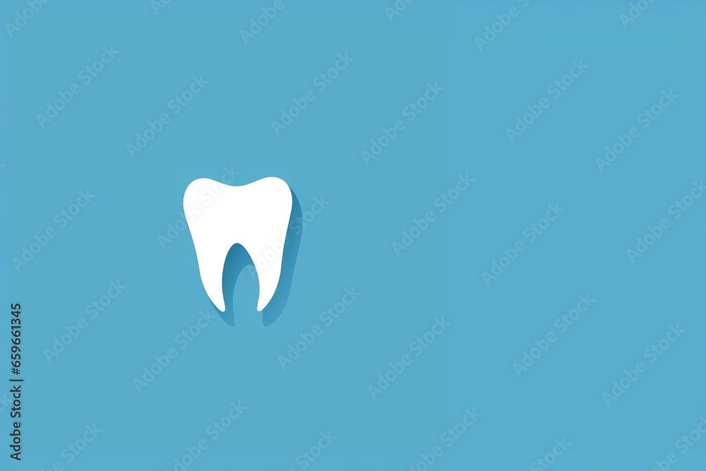 tooth icon on blue tooth icon on blue