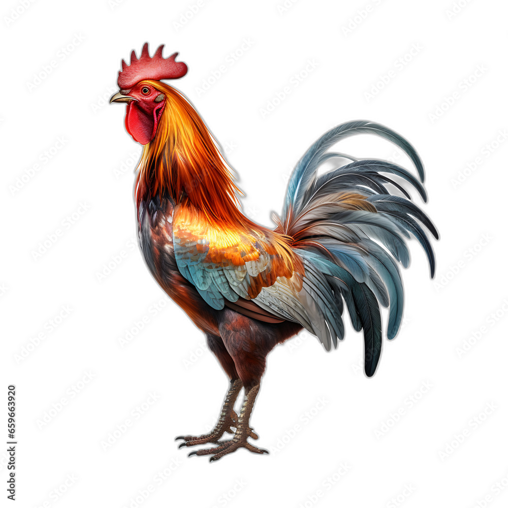 rooster isolated on transparent or white background