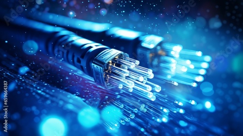 Fiber optics network cable. technology concept.