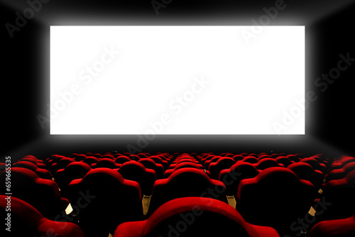 映画館の客席とスクリーン photo