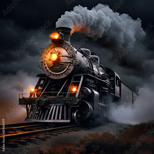 Luxurious Steam Train Under the Stars