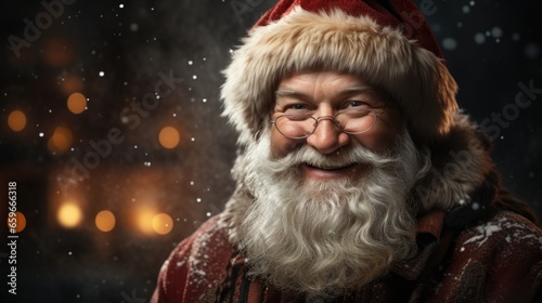 Santa claus on christmas background, original photoset.