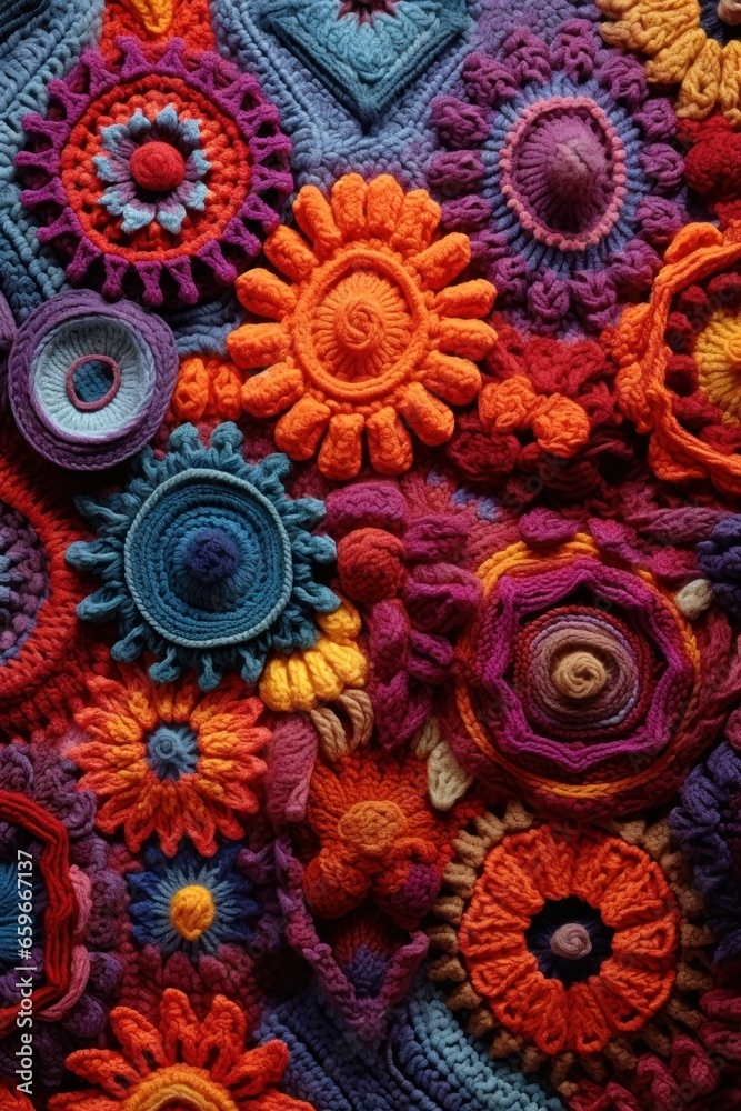 Knitted fabric texture. Generative AI Knitted fabric texture. Generative AI