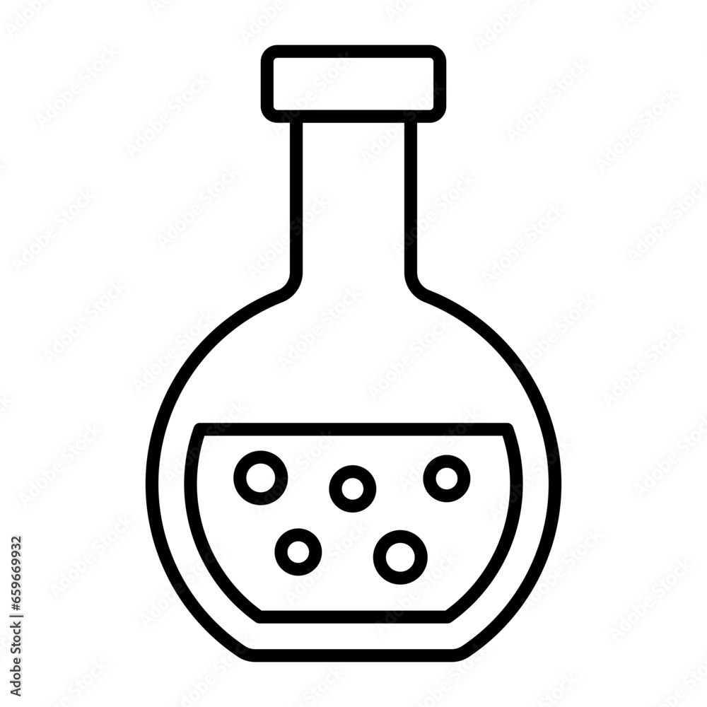Chemical Search Outline Icon Chemical Search Outline Icon