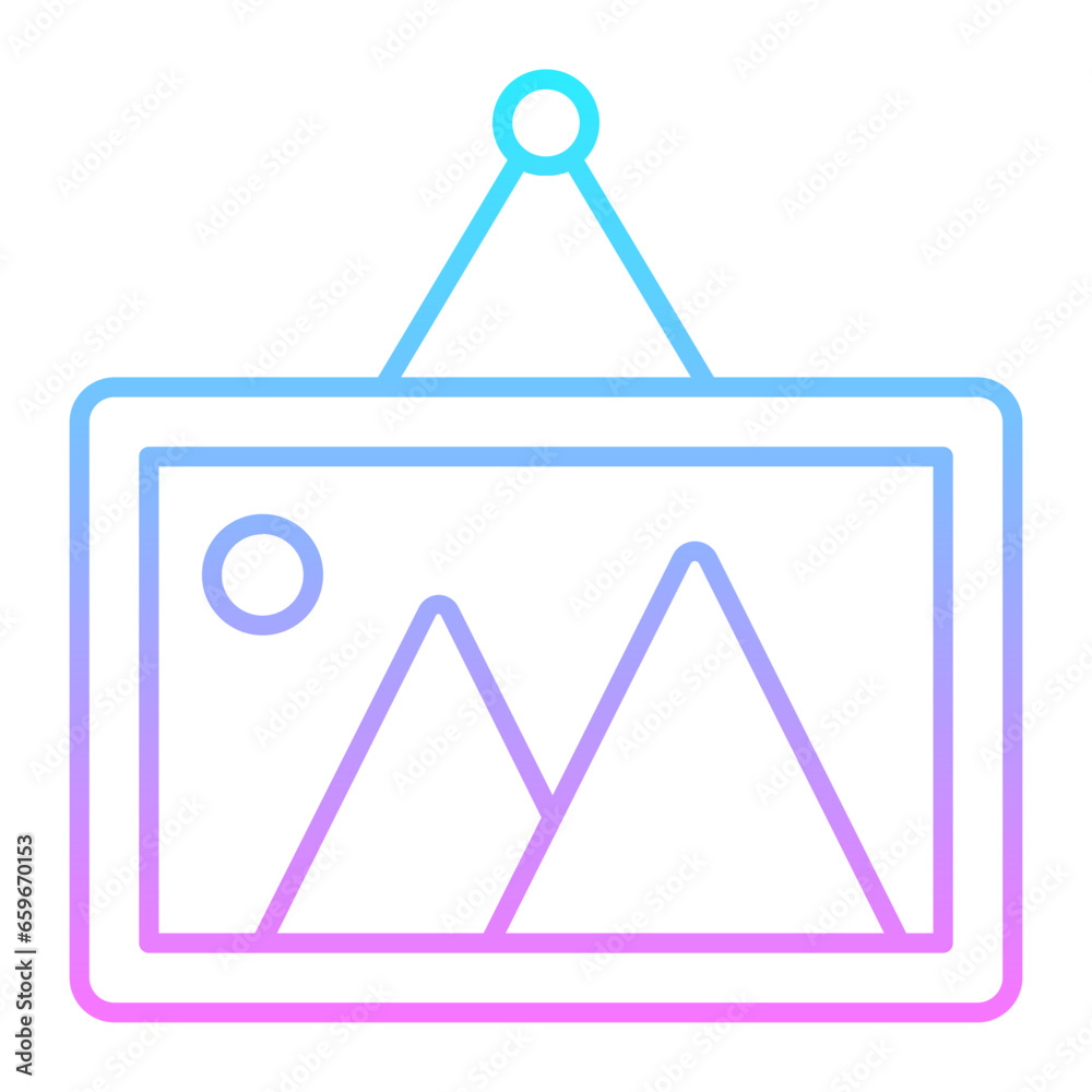 Image Frame Gradient Icon