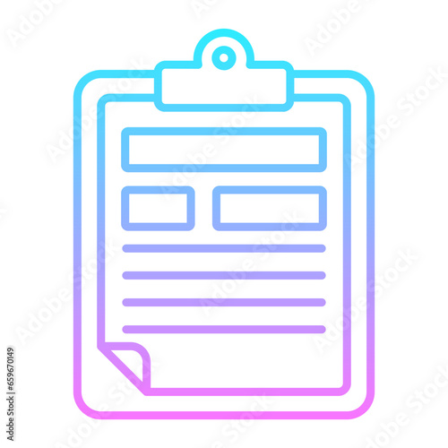 Clipboard Gradient Icon