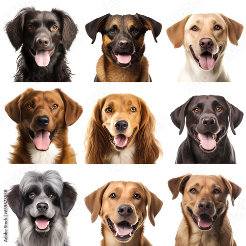 many faces of dogs expression in seamless pattern design © FP Creative Stock