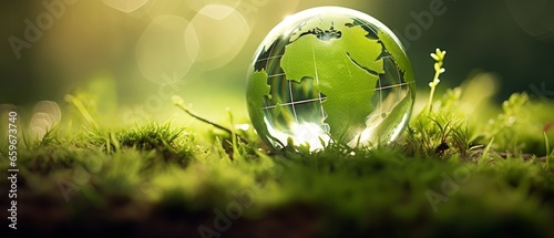 Green Globe, green world concept. healthy life.