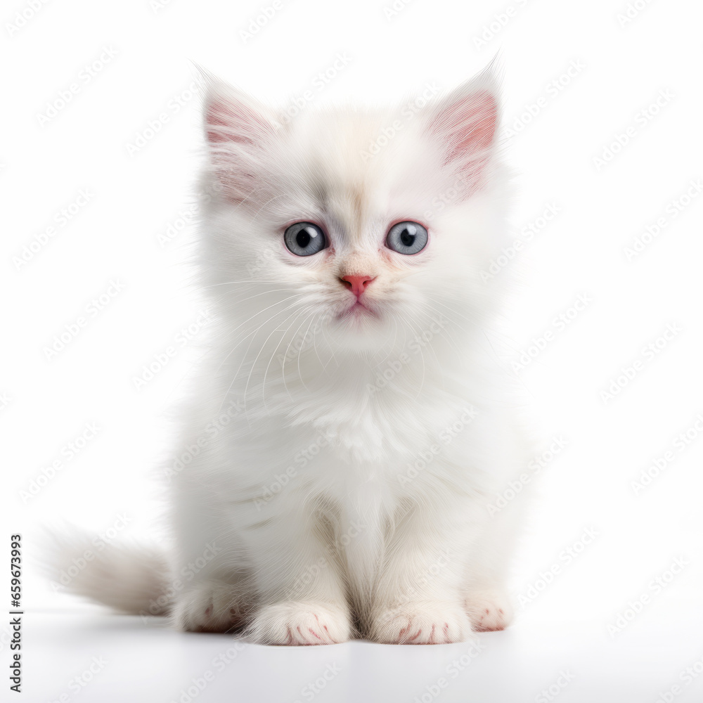 Cute Kitten Cat isolated on white Cute Kitten Cat isolated on white