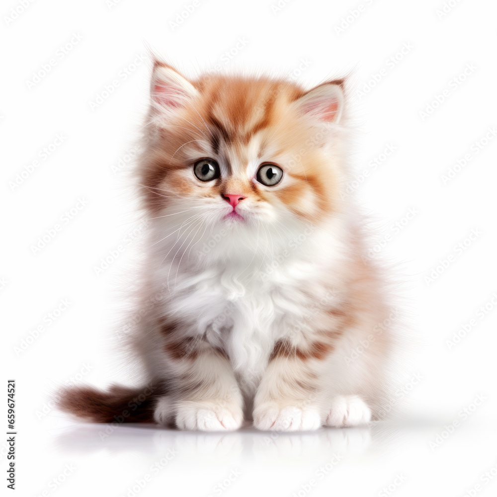 Cute Kitten Cat isolated on white Cute Kitten Cat isolated on white