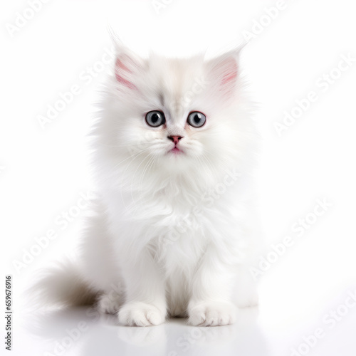 Cute Kitten Cat isolated on white © Deniz