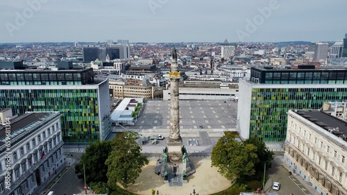 drone photo Colonne du Congrès, Congreskolom en Graf van de Onbekende Soldaat bruxelles belgique europe  © ClemMT