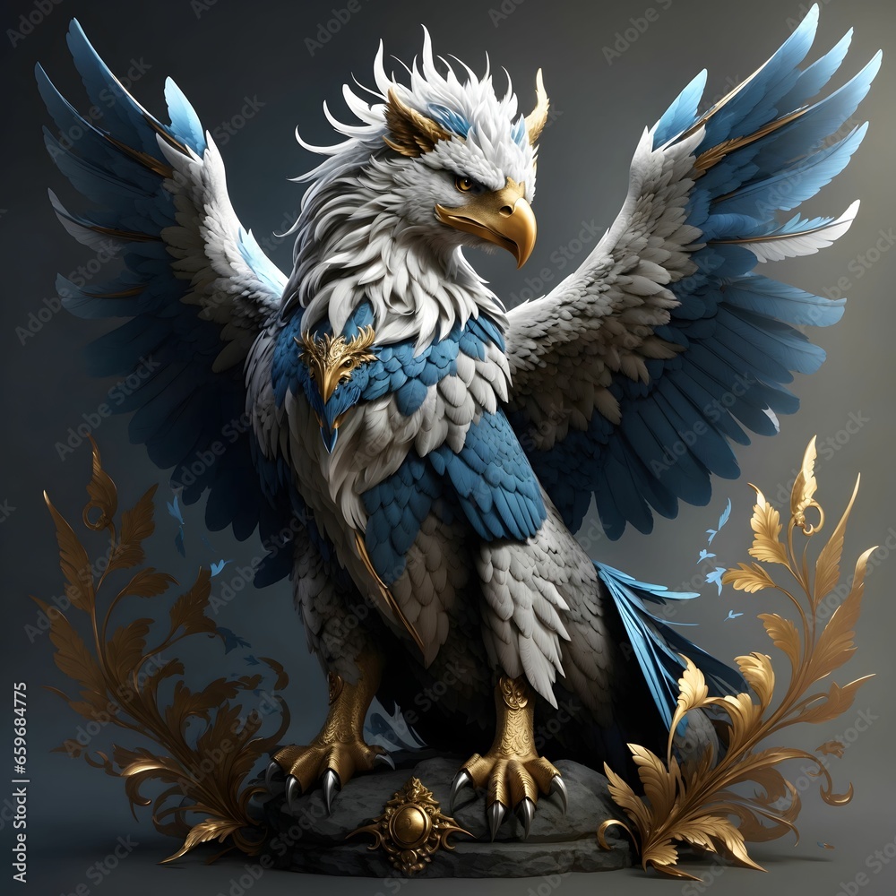 Fototapeta premium Griffin Illustration AI Generative