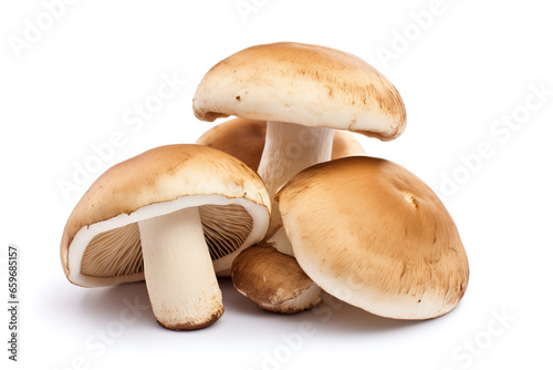 Fresh porcini mushrooms, isolated on a white background 