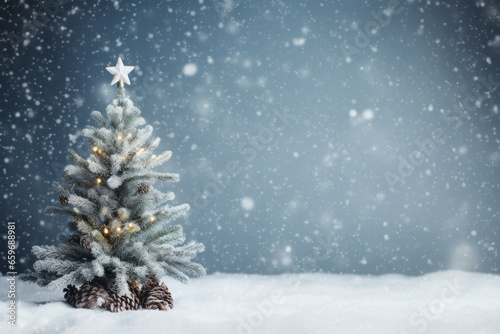 Christmas tree with snowflakes.