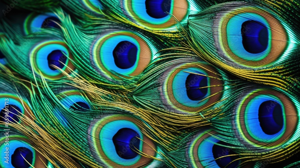 Obraz premium peacock feathers texture background