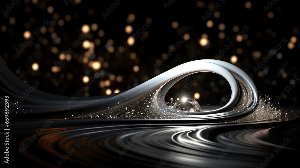 Abstract 3D waves of black and white neon creating.UHD wallpaper Abstract 3D waves of black and white neon creating.UHD wallpaper