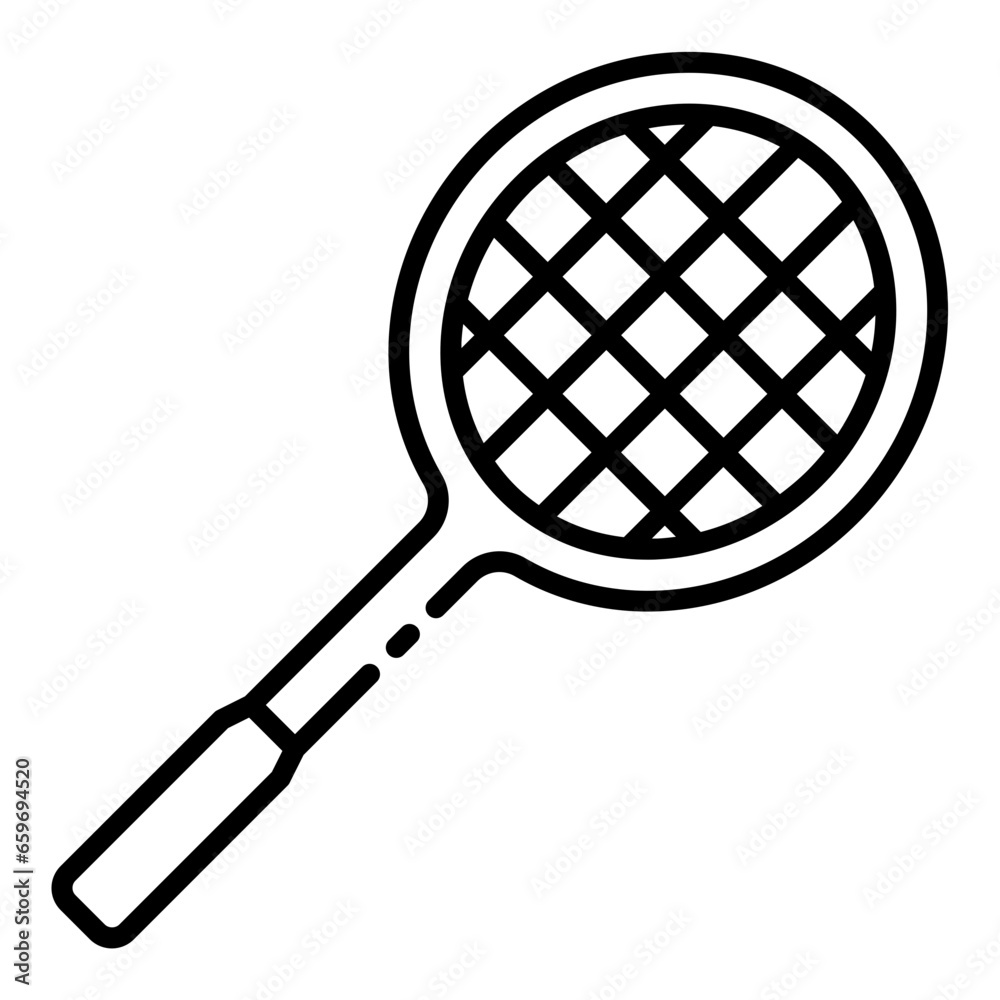 Badminton Racket  outline icon