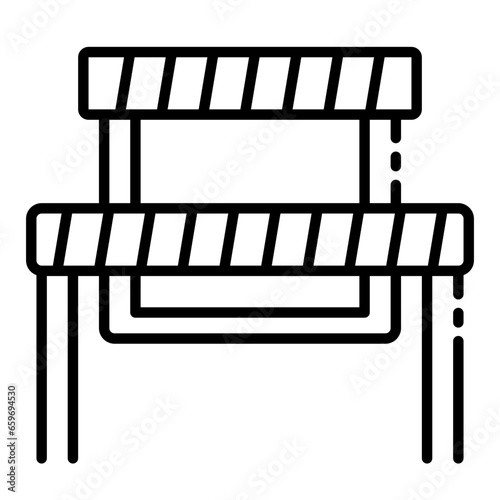 Hurdles Race outline icon