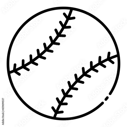 Fototapeta Naklejka Na Ścianę i Meble -  Baseball Ball outline icon