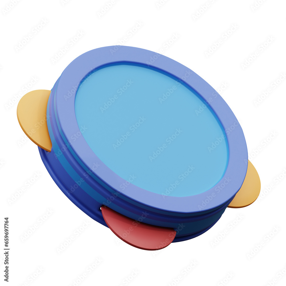 3d illustration tambourine 3d illustration tambourine