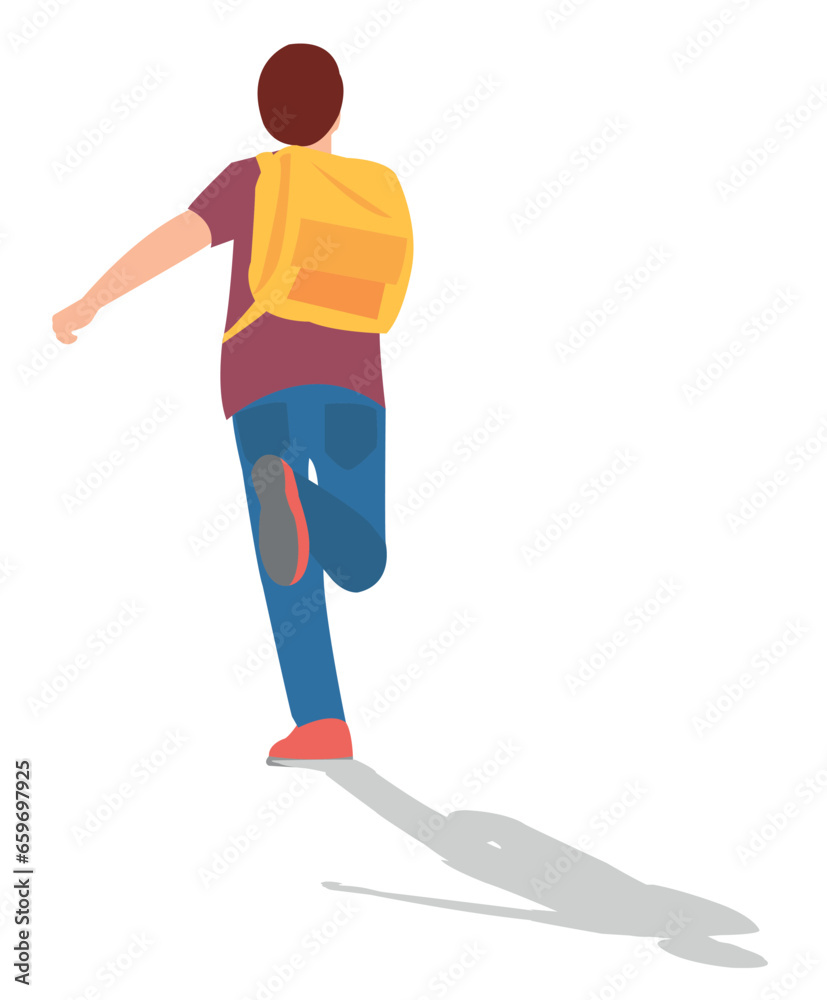 Obraz premium vector illustration of students in different postures