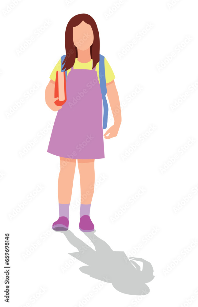 vector illustration of students in different postures vector illustration of students in different postures